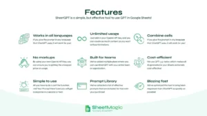 SheetMagic Features